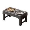 Pet Feeding Station With 3 Adjustable Height And Stainless Steel Bowls For Better Digestion