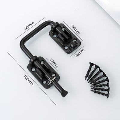 New Stainless Steel Door Latch Lock Thickened Non Perforated Gate Latch 90/180 Degree Safety Door Bolts Shed