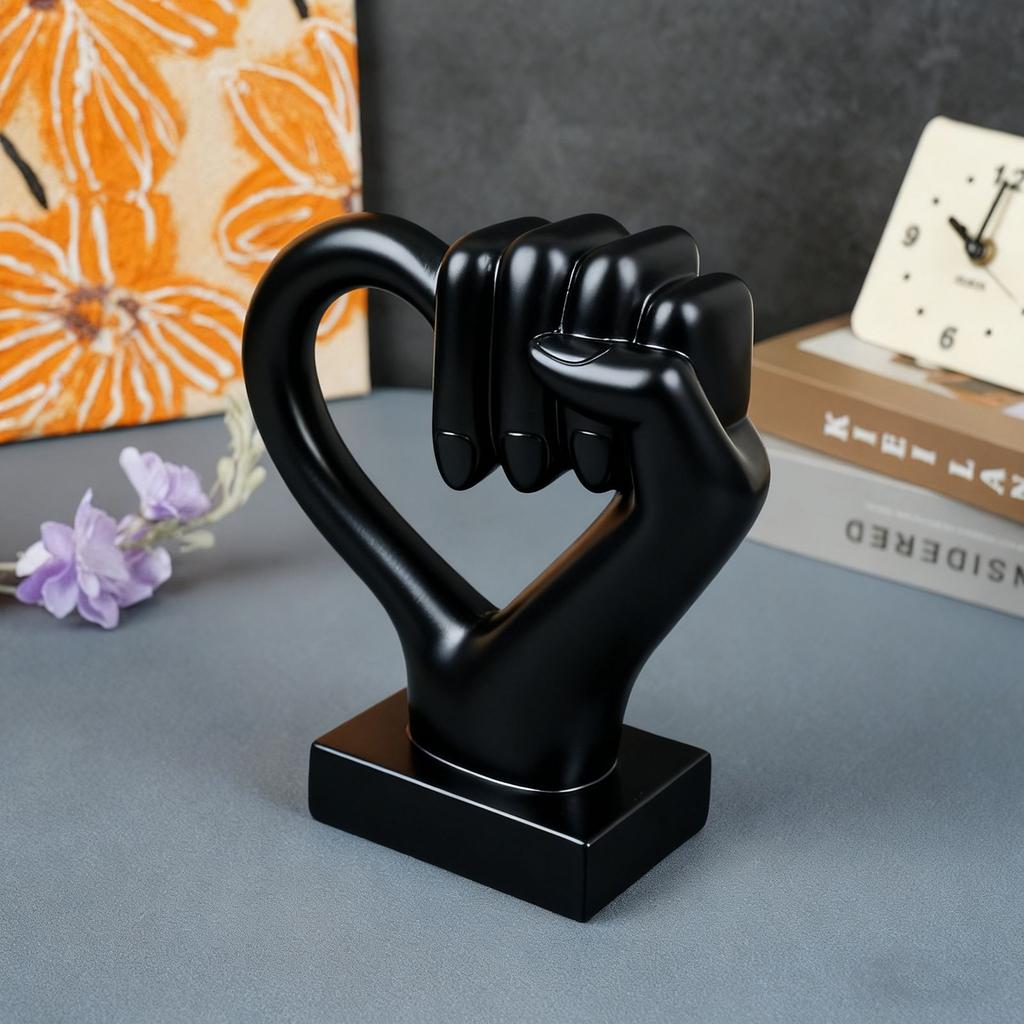 Collectibles Sculpture Holding Love Gesture Statue Creative Popular Home Decoration Modern Simple Study Desktop Decoration