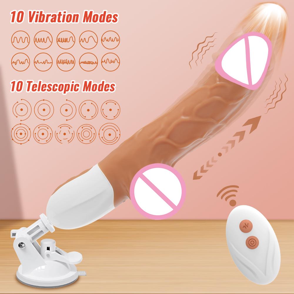 Wireless Remote Control Dildo Female Masturbation Sex Toys for Women Telescopic Penis Vibrator Adult Vagina Anal Stimulator