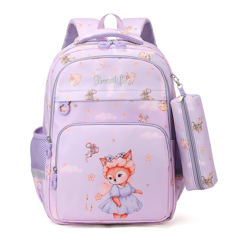 Schoolbag Elementary School Bag New Cartoon Cute School Backpack Lightweight Large Capacity Girl Backpack