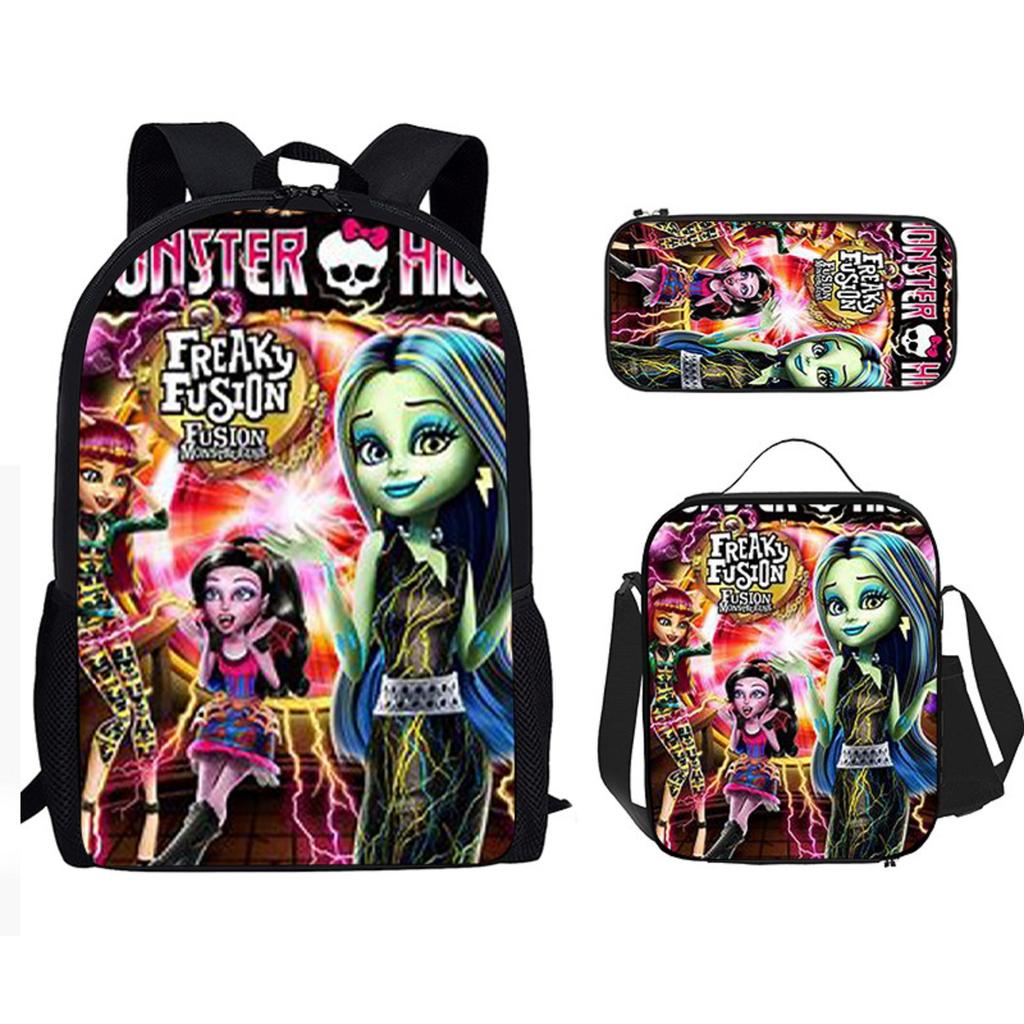 Elementary School Cartoon Backpack And Peripheral Backpack Three Piece Set