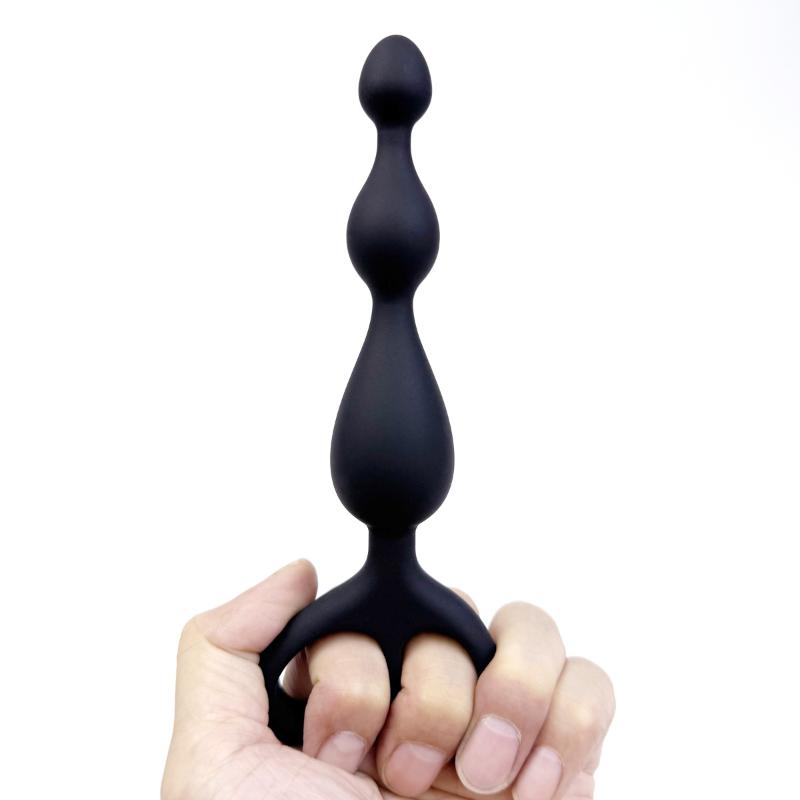 Three-Bead Pull Ring Silicone Ring Plug Prostate Massage Tool Sex Toy For Adult Couples Anal Dilator For Men And Women