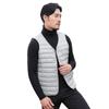 Ultralight Inner Down for Fall and Includes Storage LIY50 Men's Vest, Collarless, Water-Repellent, Lightweight, Warm, Cold-Wearing, Thin,