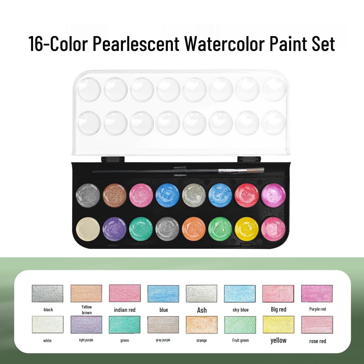 

Huideler Pearl 36-Color Washable Watercolor Paint Set for Beginners & Professionals