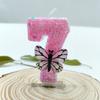 Pink Butterfly Digital Candle Birthday Party Princess Girl Creative Candle Birthday Decoration Independent Packaging