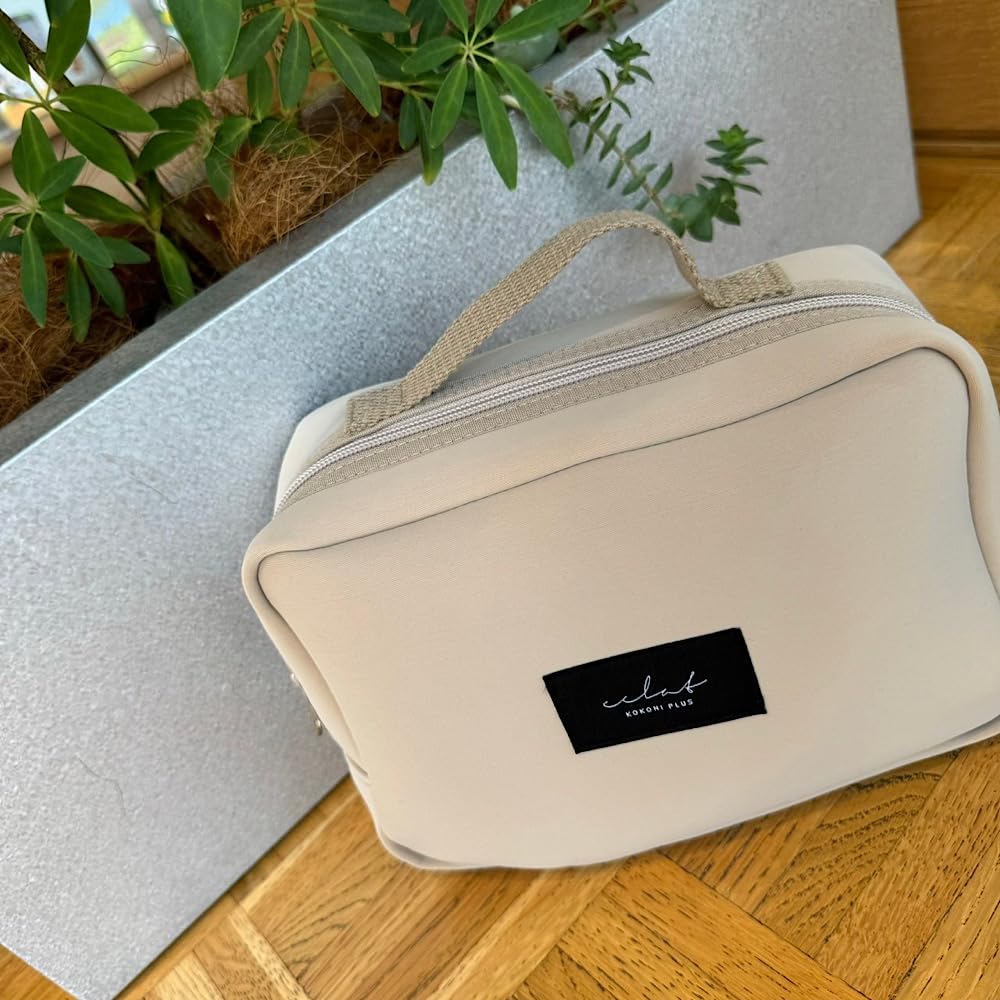 Diaper Pouch Diaper Case Mini Bag Neoprene Neoprene Changing Bag Bag Pouch Vanity Bag Naoprenebag Tote Bag Simple Mama Bag [kokoniplus] (Beige)