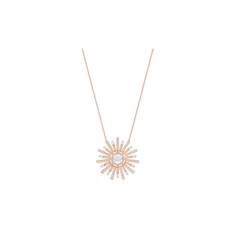 Swarovski Sunshine Alloy Necklace Women s Rose Gold Plated 5459593 золотой