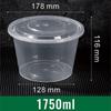 ZISIZ Disposable Round Takeaway Bowls with Lids