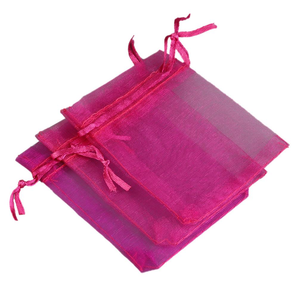50pcs/lot Organza Gift Bag For Jewelry 24 Colors Drawstring Pouches For Wedding Christmas Candy Gift Bags Jewelry Packing