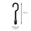 Shinkohanger Double Space Hooks, Set of 5, Black