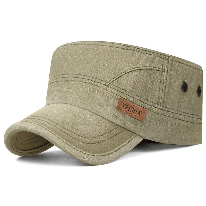 NORTHWOOD High Quality All Seasons Bamboo Cloth Washed Suede Flat Top Hat for Men Women Solid Color Breathable Peaked Cap