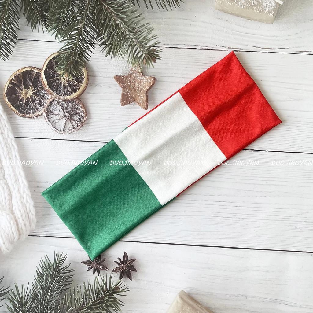 World Cup Flag Headband Football Fan Headband Sweat-Wicking Elastic Sports Headband Party Party Headwear Less