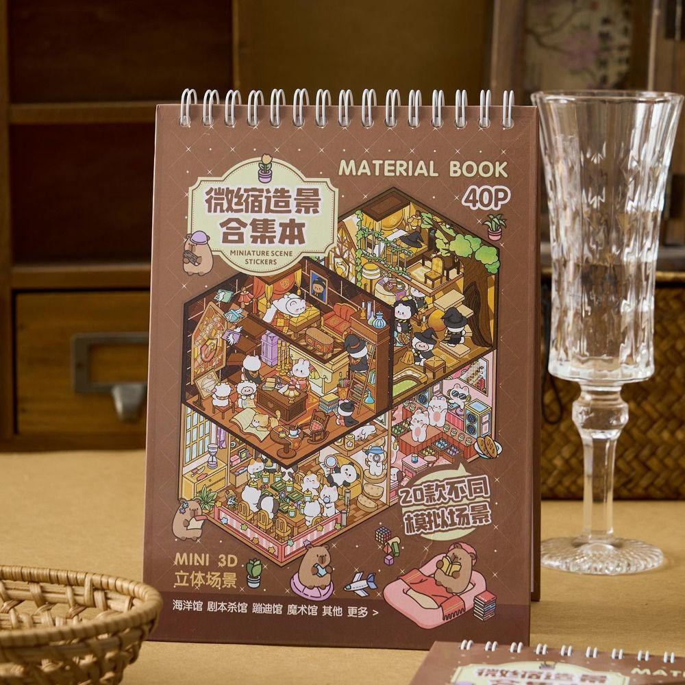 Dream Town 4.0 Series Scene Sticker Book Landscape Stickers Cottages Quiet Book  Scrapbooking