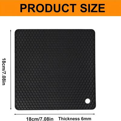 Round Heat Resistant Silicone Trivet Set 4pcs for For Kitchen Table Countertop Stovetop Pots Cups Cookware Serving Dishes Use