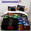 Dota 2 3-teiliges Bettwäsche-Set Bettbezug Verschluss Enthält 1 Bettbezug & 2 Kissenbezüge für Alle Jahreszeiten Schlafzimmer Zuhause Wohnheim Dekoration
