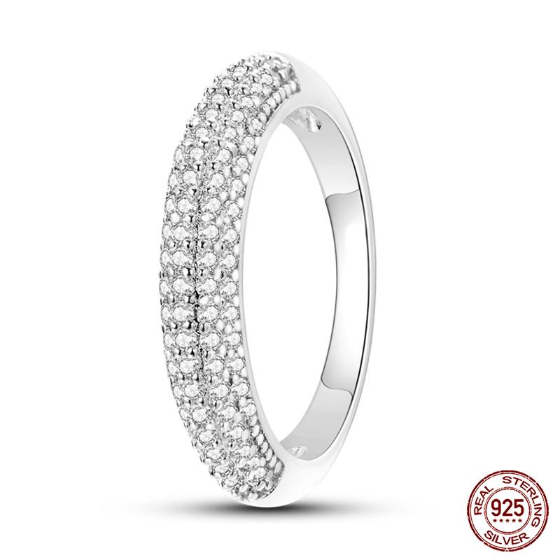 Popular Glow In The Dark Rings For Women 925 Silver Star Moon Sun Rings Sparkling Cubic Zircon Exquisite Jewelry Gifts