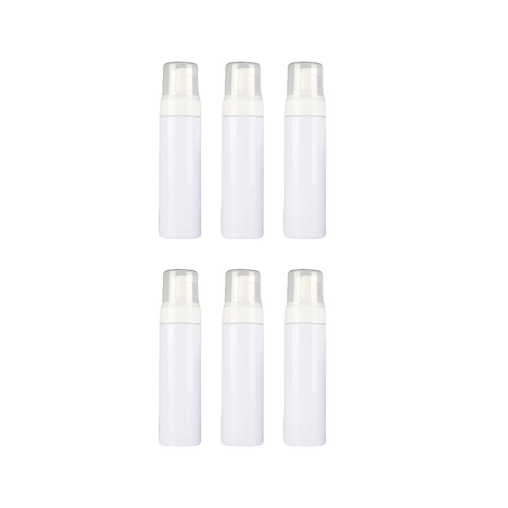 6Pcs 60Ml Press Pump Foaming Bottle Refillable Plastic Dispenser Portable Empty Bottle for Hand Soap Body Wash Shampoo