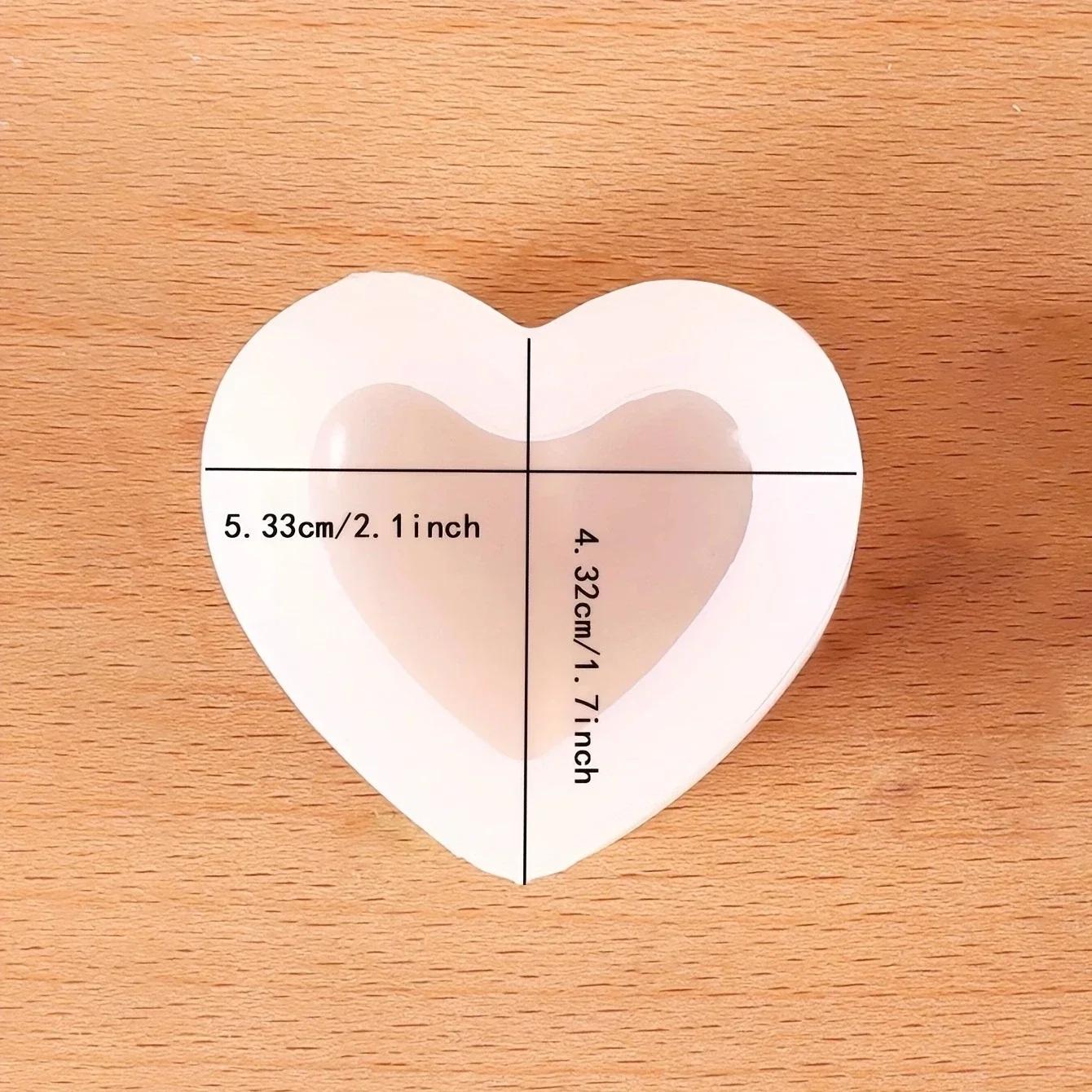 

DIY Heart Shape Silicone Candle Mold Baking Cake Decoration 3D Handmade Soap Aromatherapy Soy Wax Epoxy Resin Chocolate Mould белый