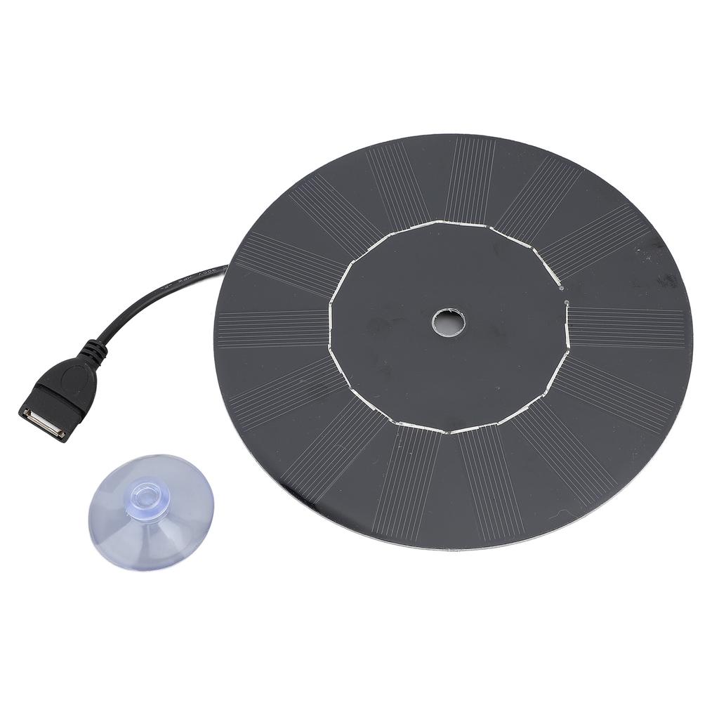 5W Round Solar Panel Monocrystalline Silicon Solar Panel Charger Portable Silent Solar Battery