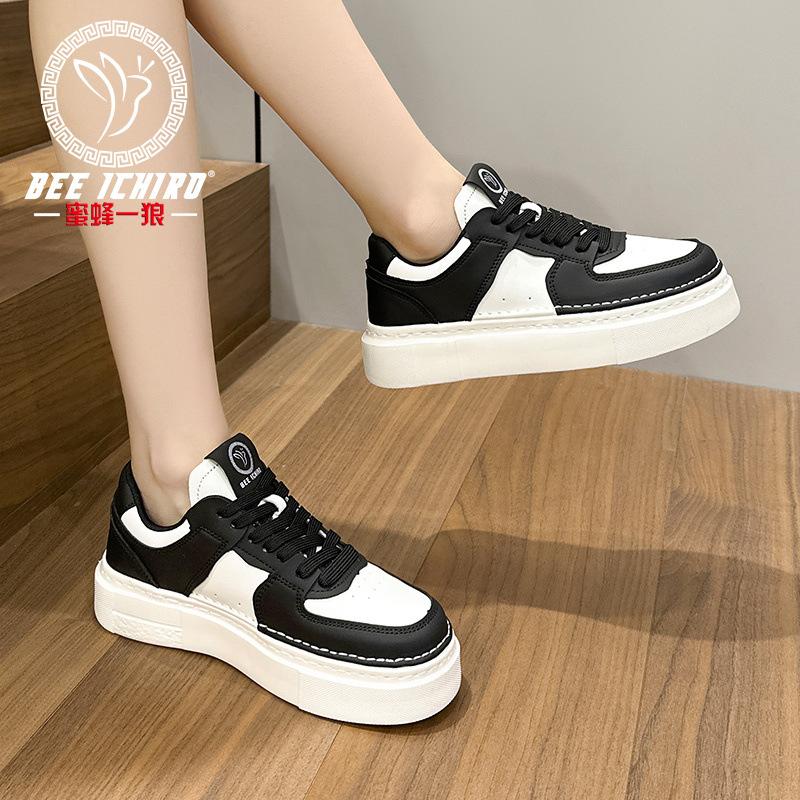 Little white shoes women's spring and summer platform versatile soft baseplate shoes student sports new casual leather shoes high school students