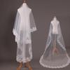 1PC Wedding Veil Lace Edge Long Luxurious Bridal Veil White Ivory Veil with Comb with Comb Cathedral Bride Accessories