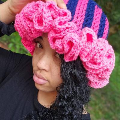 New Pure Hand Knitted Fisherman Hat Striped Color Matching Adult Pullover Hat Basin Hat
