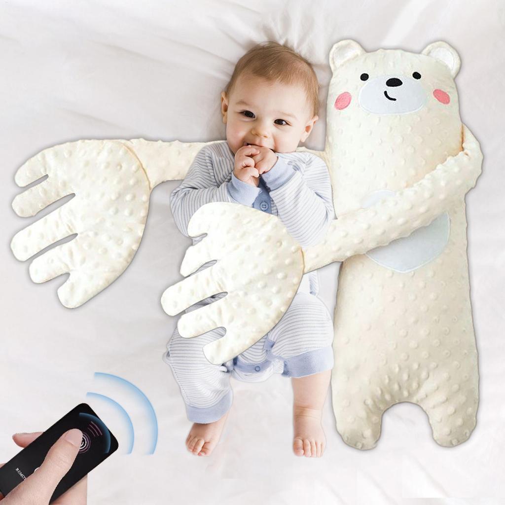 Baby Sleeping Patting Pillow with Soothing Palm Remote Control Electric Baby Hand Pillow Soothing Doll Palm Patting for Toddler
