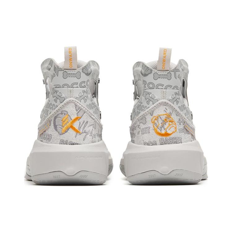 New Anta KT8 Cushioning Anti Slip And Wear Resistant High Top Basketball Shoes Light Gray 112311101-4