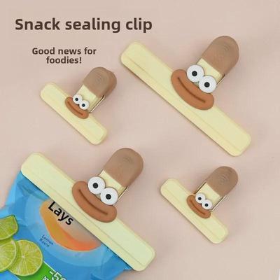 Cartoon Snack Bag Sealing Clips - Anti-Moisture Food Preservation for Tea & Coffee