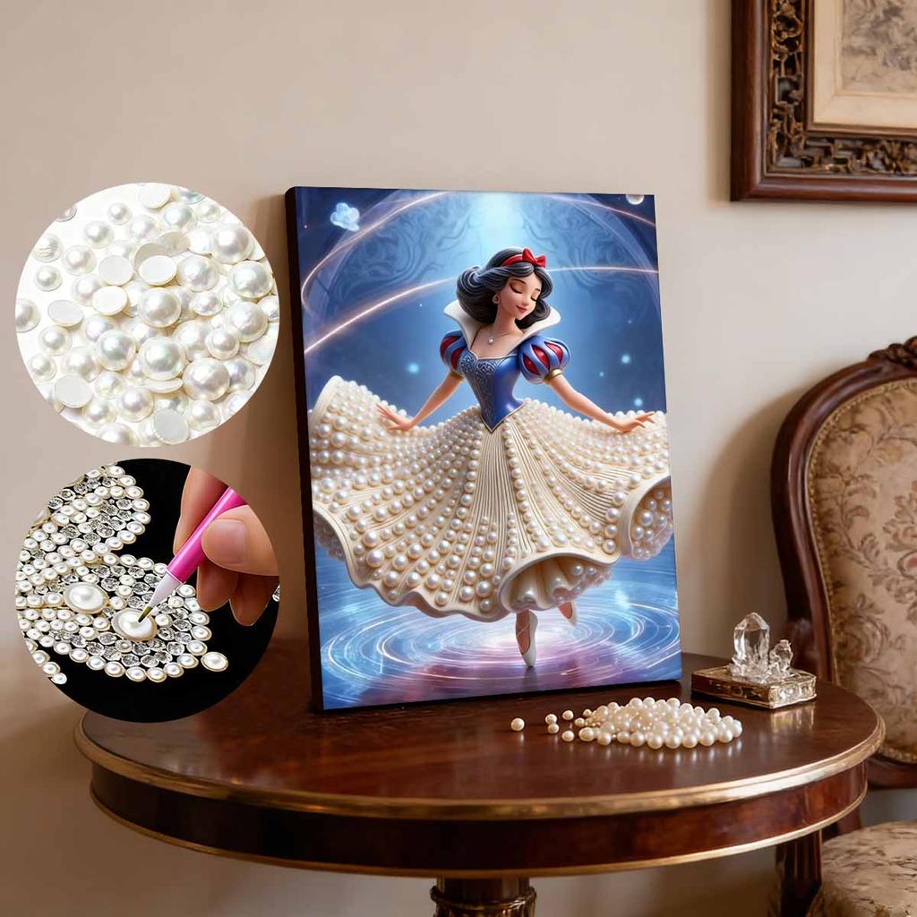 Disney Pearl Painting Snow White Art Set Handmade Pearl Artwork for Wall Decoration  A Beautiful Gift for Home or Office Environments