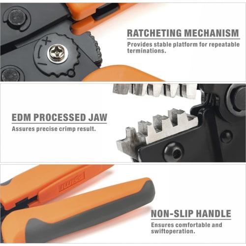iCrimp SN-2549 Ratchet Wire Crimping Tool for JST ZH 1.5mm, PH 2.0mm, XH 2.5mm, VH 3.96mm, JWPS 4.0mm Pitch, and DuPont 2.54mm Pitch Open Barrel Termi