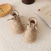 Baby Shoes with Fleece Lining Squeaky Warm First Walkers for 0-2 Years Old, Unisex Toddler Insulated Shoes
