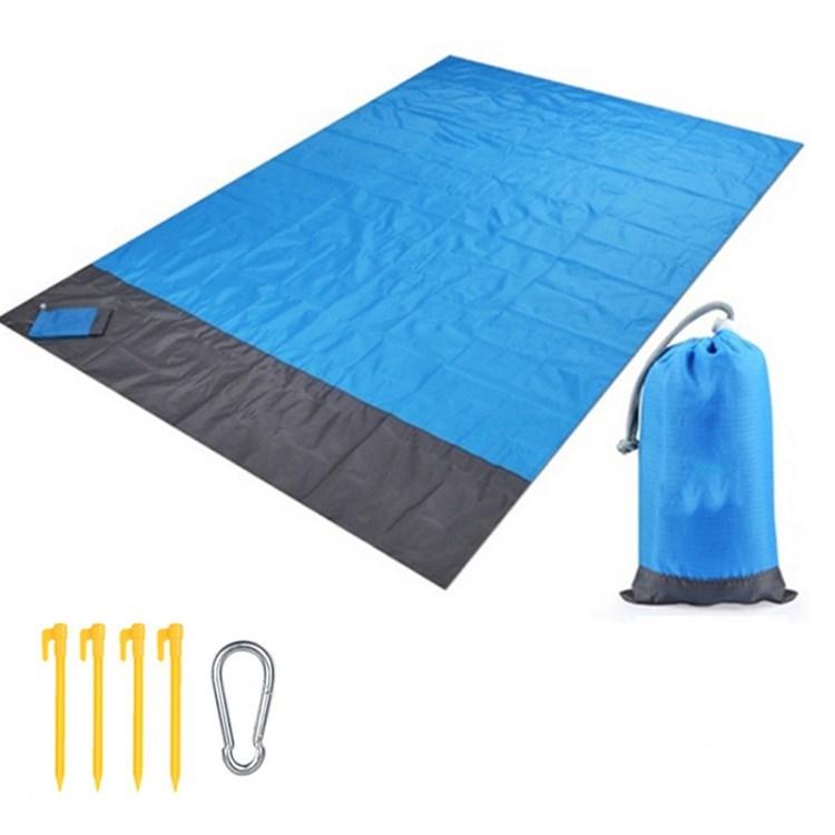 

Beach Blanket Outdoor Picnic Mat 210x200cm Folding Portable Travel Blanket for Family Park Beach Grass Blue