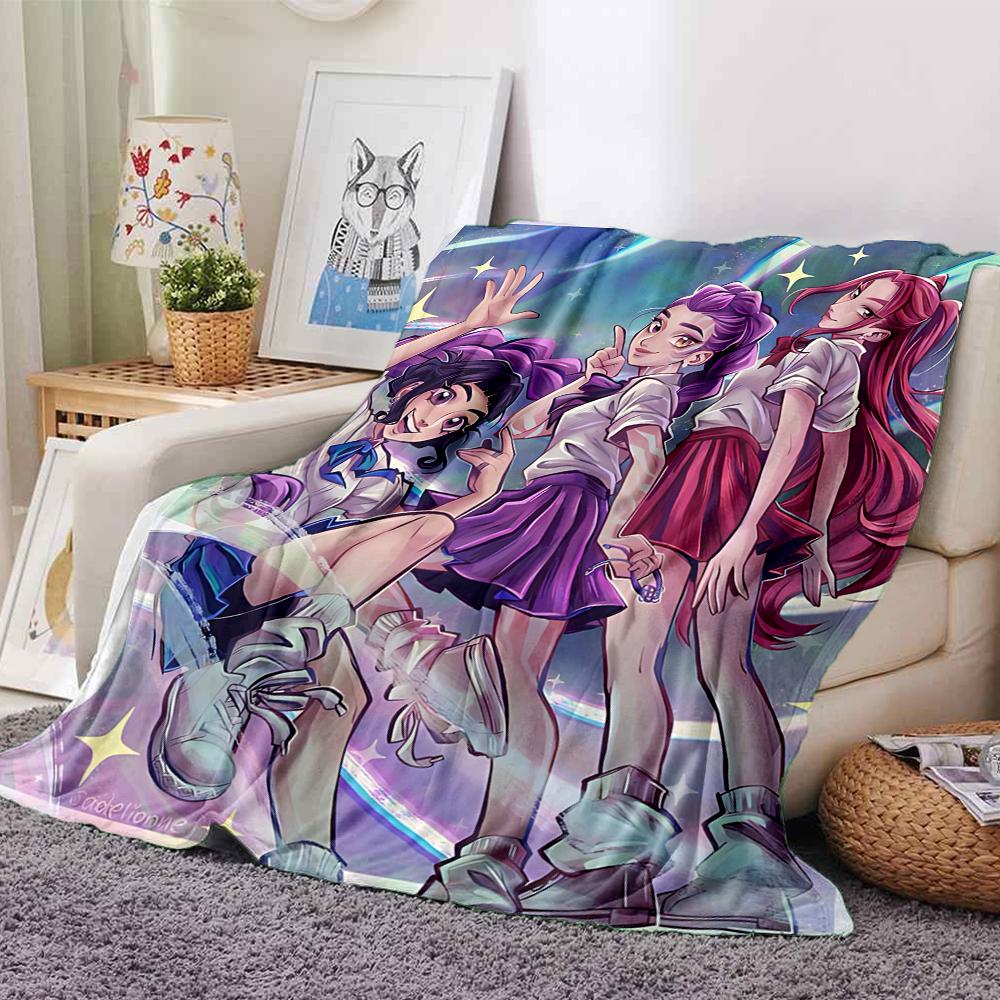 1Pc Purple Hair Hunter Blanket For Couch Bed Plush Cozy Fuzzy Blanket Super Soft Warm Blankets For Fall And Winter 0918206
