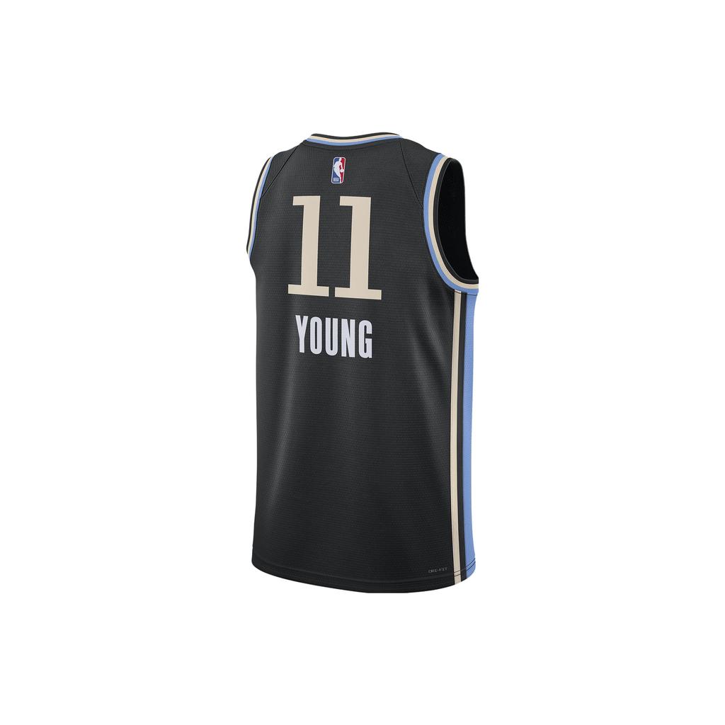 Nike Dri-Fit Digitaldruck Gespleißtes Rundhals Basketballtrikot City Edition Herren Tops Schwarz DX8486-011