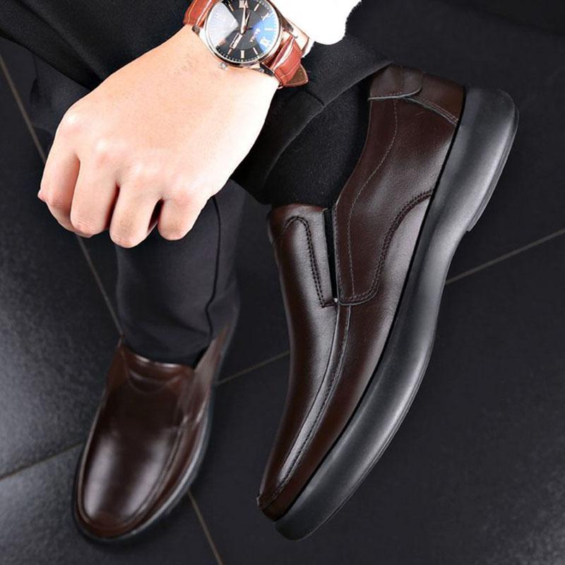 Pánské boty Ležérní značka léto Pánské mokasíny z pravé kůže Pohodlné nazouvací boty