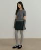Lingseoul Two Button Pintuck Mini Skirt-Charcoal