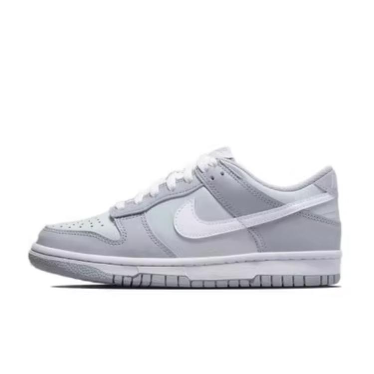 Nike Dunk Ballet Girlish Slip Resistant Abrasion Resistant Low Top Skateboard Shoes GS Silver Pink DH9765-001(Team368-)