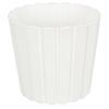 Pot de Fleurs en Plastique Pour Fleurs et Herbes sur le Balcon ou la Terrasse, Blanc, 28,5 X 26,5 Cm