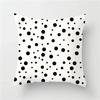 White Geometric Black Heart Stripe Dot Decorative Pillow Case Polyester Cushion Cover For Sofa Car Office Home Decor Pillowcase