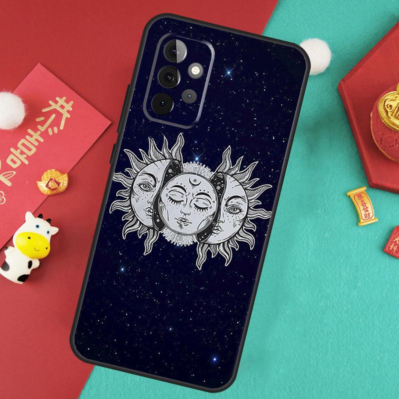 SUN AND MOON Mystic Zodiac Case For Samsung Galaxy A55 A35 A15 A54 A34 A14 A52 A32 A12 A13 A33 A53 A17 A16 A26 A36 A56