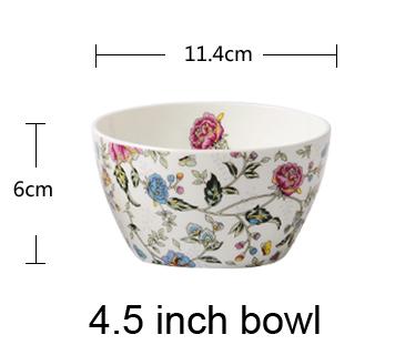 

Real Bone China Floral Japanese Bowl Porcelain Small Snack Bowl Ceramic Mini Kitchen Bowl for Sauce Rice Bowl Dessert Bowl