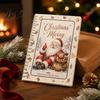 Tarjeta Sorpresa Interactiva Navideña DIY Libro de Regalo Navideño con Espiral, Folleto 5x7, Organizador 10 Páginas Tarjetas Felices, Regalos para Familia, Amigos,