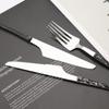 Black Silver 6/24Pcs Dinner Set Stainless Steel Dinnerware Knife Fork Spoon Flatware Tableware With Storage Cutlery Rack Set