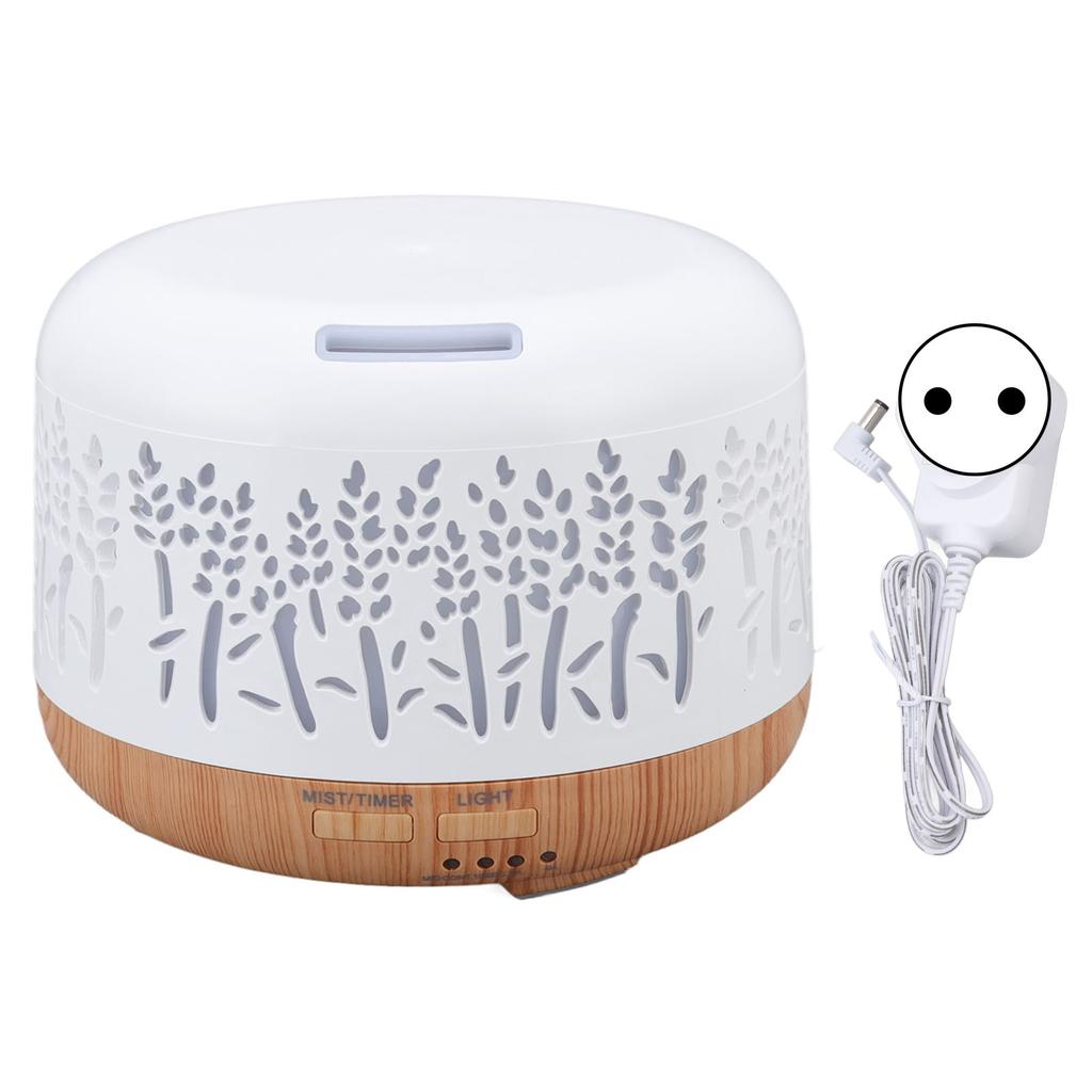 Desktop Humidifier 300ml Wood Grain Design Low Noise Aromatherapy Humidifier with LED Color Light 100‑240V