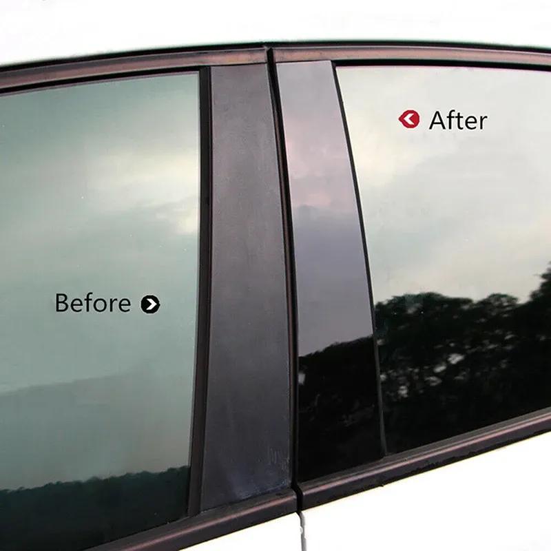 Fit For Ford Escape Glossy Black Car Pillar Post Door Decor Window Trim Sticker Cover Decal Accessories