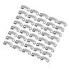 40pcs Wig Clip Set Stainless Steel DIY 9 Teeth Snap Comb Hair Extension Clips Accessories 1.3in Silver