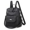 BOTATA Women's Backpack, PU Leather, Small, Waterproof, Perfect for Commuting, Cute, Stylish, A4 Size, Anti-Theft (NSSJB01-Black)