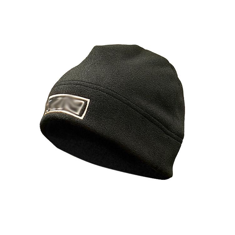 

Тактична флісова шапка на осінь та зиму для чоловіків та жінок, вітрозахисна, антихолодна, тепла шапка для альпінізму, їзди, шапка з флісу, що не скочується чорний